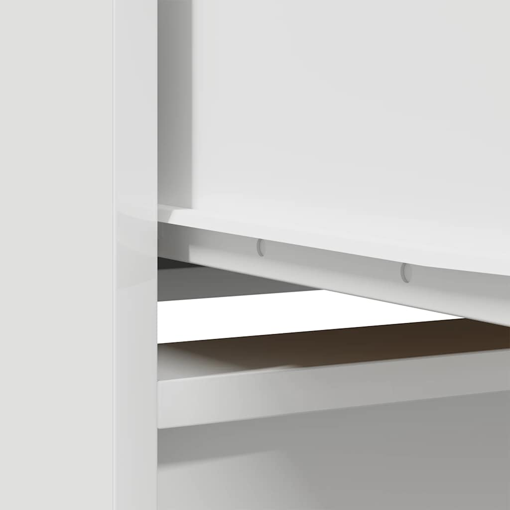 White Cabinet with Drawer 55.5 x 34 x 119.5 cm Engineered Wood