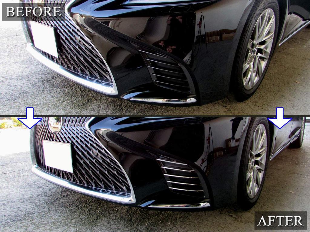 BRIGHTZ LS500 VXFA50 VXFA55 Early Model Super Mirror Stainless Steel Plated Front Bumper Duct Cover VXF VXF A50 A55 50 55 LS 500 32222
