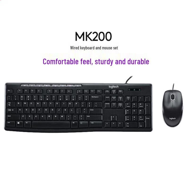 

Logitech MK200 Wired Keyboard and Mouse Combo