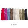Jnleaog Spring New Arrival Women's Clothing Fashion Style Stylish Silk Satin Texture Midi Skirt Dress 8372090