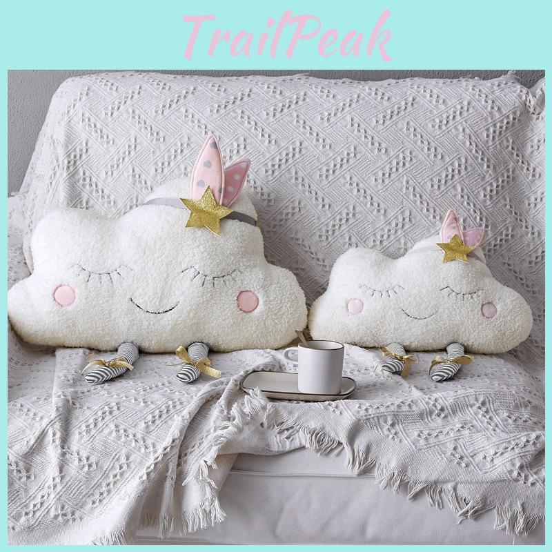 Entzückliches plüschiges Kissen in Wolkenform für Babys Niedliche Kinderzimmer-Kuschelpuppe Geschenk für Mädchen
