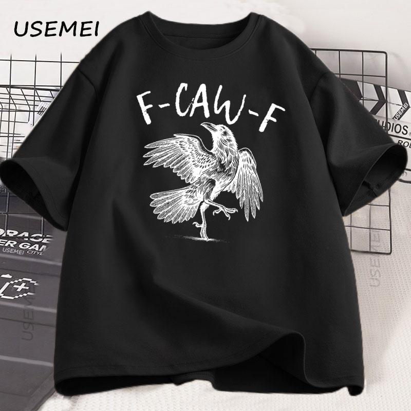 Funny Crow Tshirt Black Raven Lover T Shirt Gothic Short Sleeve Tee Fashion Graphic T Shirts Tops Unisex Clothing Streetwear