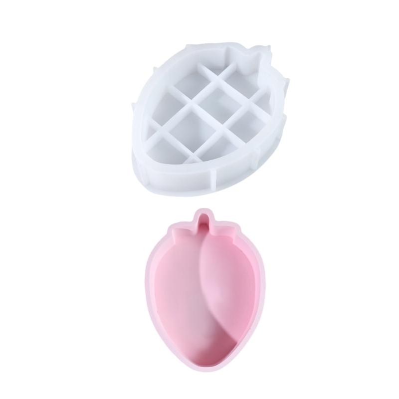 

Strawberry and Star Jewelry Boxes Mould Cute Strawberry Star Shaped Silicone Mold for Handcrafted Storage Solutions