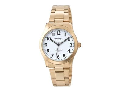 CROTON Watch RT-168M-B Men's Rose Gold Stainless Steel Band Alloy Steel Case NEW