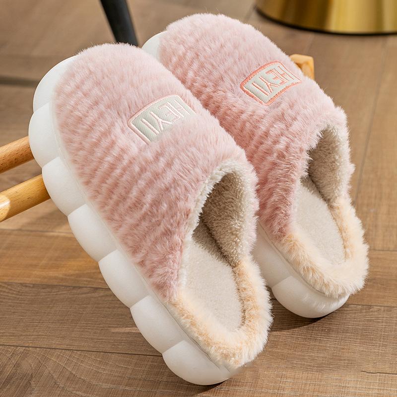 

Модные женские тапочки зимние домашние теплые пушистые тапочки для дома плюшевые мягкие подошвы замшевые тапочки для женщин женские пушистые хлопковые туфли 36-37(fit 35-36) розовый