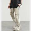 Mens Ripped Jeans Streetwear Hip Hop Style Slim Fit Denim Pants Fall Youth