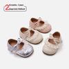 Spring Soft Leather Toddler Shoes with Lace & Butterfly Knot - Princess Style for Baby Girls