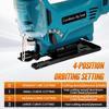 1000W 26mm Electric Curved Saw LED Light Multi-Function Cutting Woodworking Power Tool Cordless Portable Jig Saw