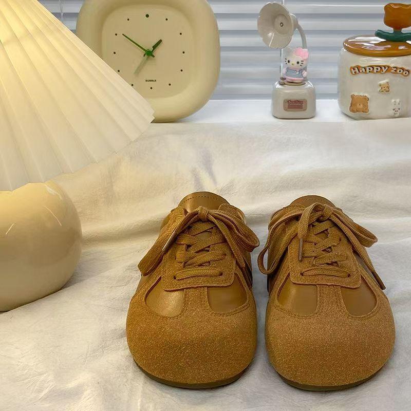 

Fashion 2025 Brand Ladies Shoes Front Lace-up Women s Slippers Fashion Outdoor Closed Toe Casual Light Comfortable Flat Slippers Zapatos 35 коричневый