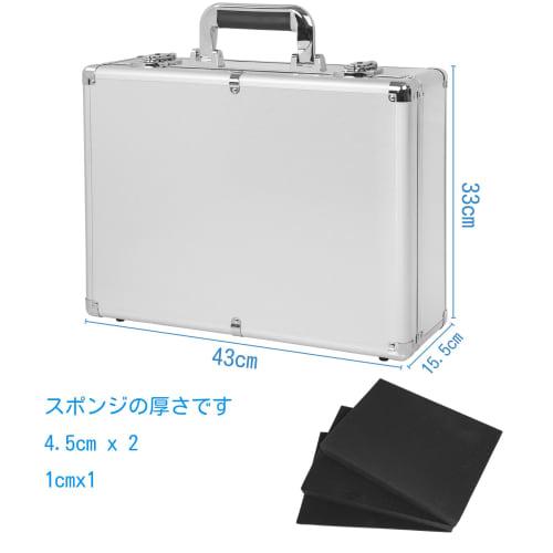TORIBIO Aluminum Tool Case with Block Cushion, Protective Tool Case, DIY Attache Case with Lock, Aluminum Case, Dedicated Storage Case for Precision I