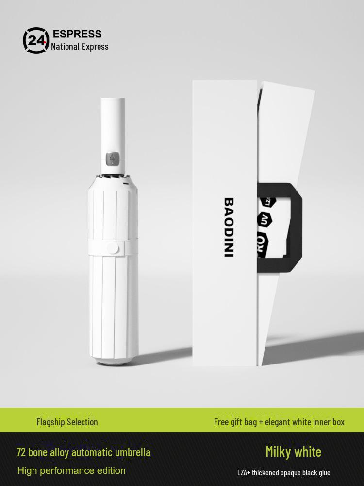 Automatic 72-Bone Folding Umbrella: Large Sun Protection for Women & Men, Versatile for Rainy and Sunny Days