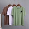 Hirsionsan Graffiti Grafik T-Shirt Damen Sommer Einfache Druck T-Shirts Baumwolle Elegant Damenkleidung Locker Lässige Pullover Tops