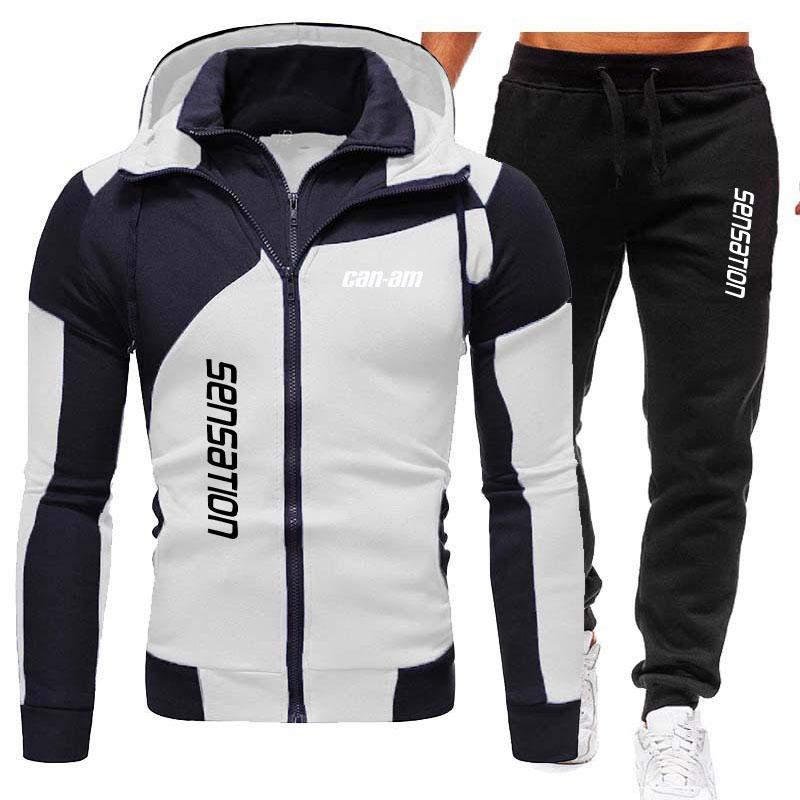 Winter Men's New Sports Casual Loose and Plush Thickened Baseball Suit Set 2024