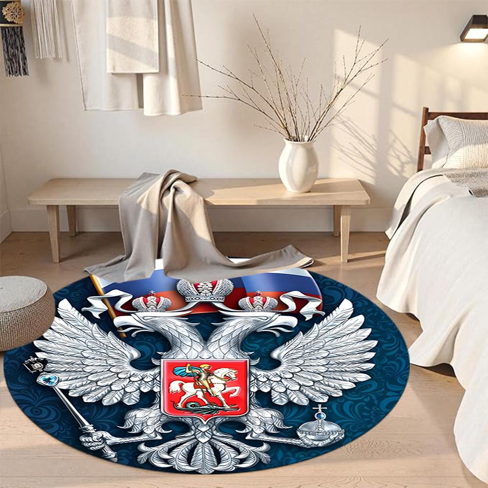 Eagle Round Office Rug Design for Game Room Dormitory Entryway Outdoor Antislip Round Carpet Decorate Offices Perfect Gift for Friends Family