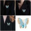 Elegant Butterfly Brooch Rhinestones Crystals Enamel Pin for Trendy Women Wedding Party Dress Jewelry Gifts Accessory