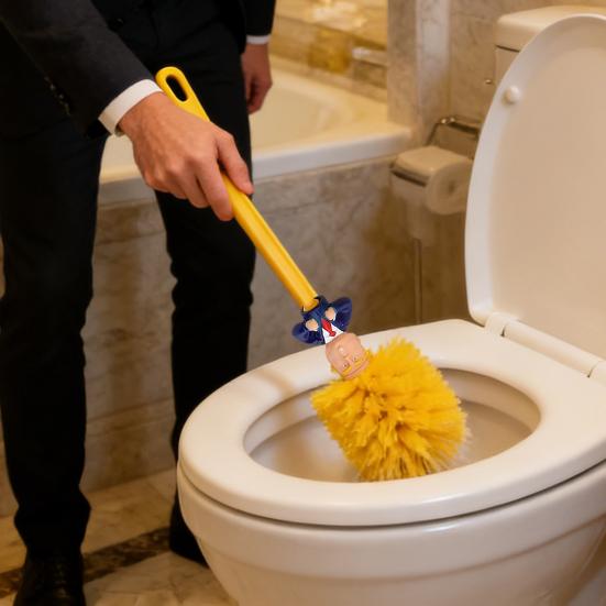 1/2 szt. Szczotka do WC z długą rączką Dekoracja lalki z kreskówki Szczotka do czyszczenia łazienki z podstawką Humorystyczny wystrój łazienki