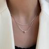 New 925 Sterling Silver Necklace Simple Personality Charm Women's Pendant Geometric Shape Choker Birthday Gift Exquisite Jewelry