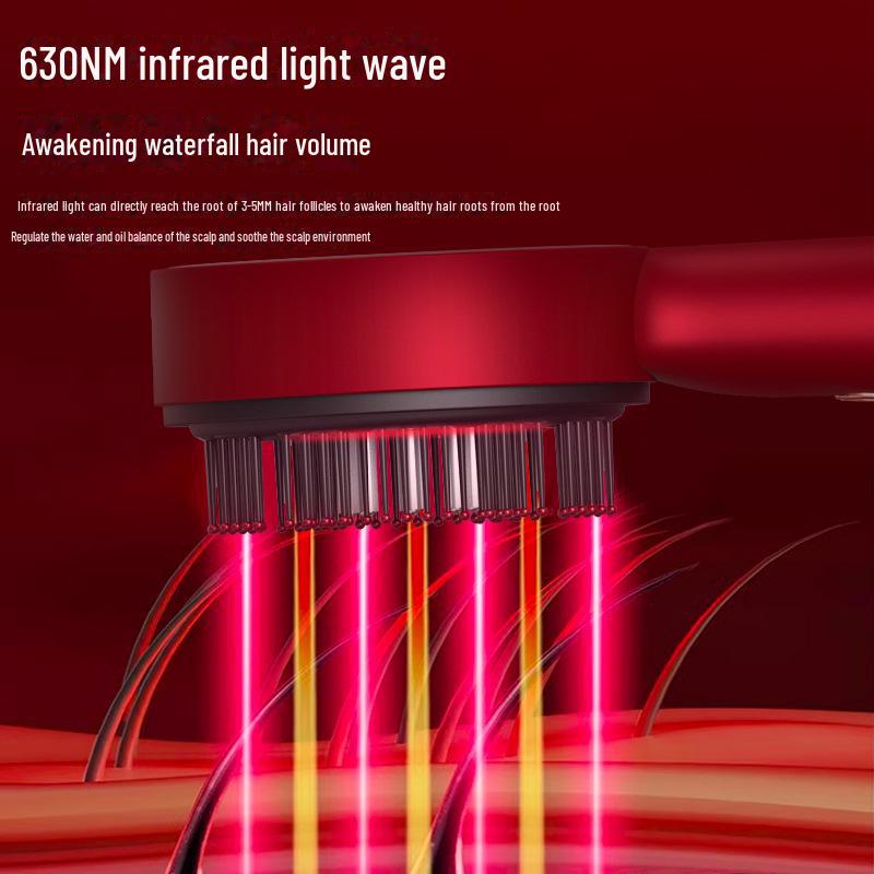 Portable Electric Dual-Use Scalp Massage Comb for Anti-Hair Loss with Red Light Therapy