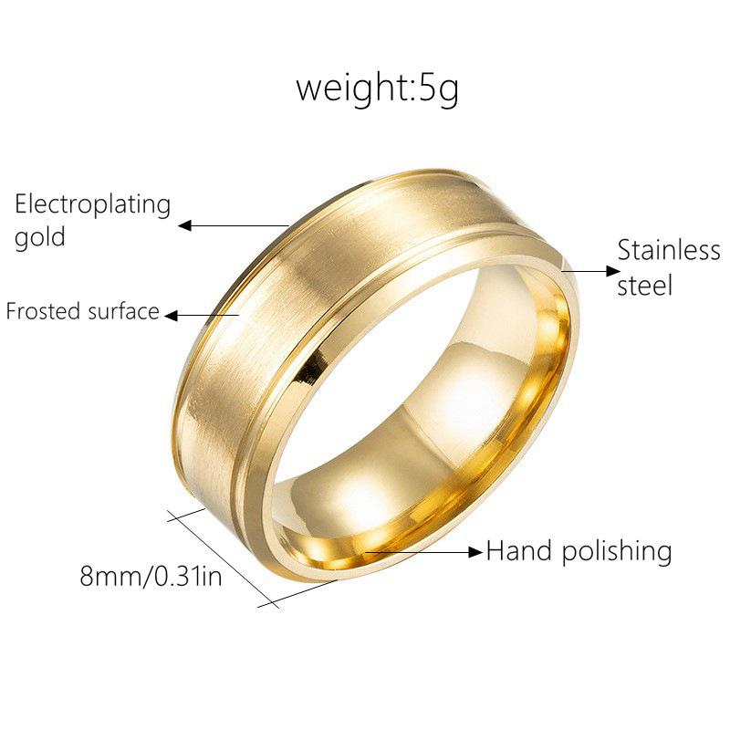 Matte Brushed Wedding Rings for Men, 6/8mm Wide - Hot-Selling Styles