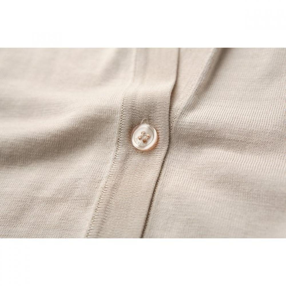 FURINA Silk Cotton V Neck Button Cardigan