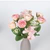 Artificial Peony Exquisite Easy Care Non-withered Fake Flower Floral Arrangement Artificial Rose Flower Simulation Flower Wedding Decor