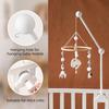 Baby Wooden Bed Bell Bracket Mobile Hanging Rattles Toy Hanger Baby Crib Mobile Wood Toy Cloud Shape Wood Holder Arm Bracket
