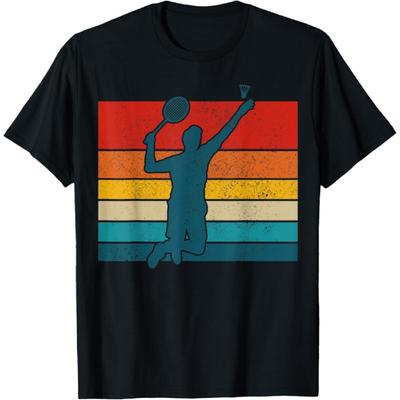 Badminton Player Vintage Retro Gift T-Shirt(1)