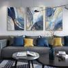 Moderne Poster Abstrakte Marmor Textur Leinwand Druck Malerei Blaue Tinte Poster Und Drucke Nordic Wand Bilder Wohnzimmer Dekor