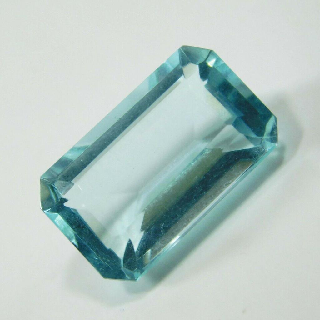 Natural Aquamarine Certified Emerald Shape Blue 8.05 ct Loose Gemstones AU-120