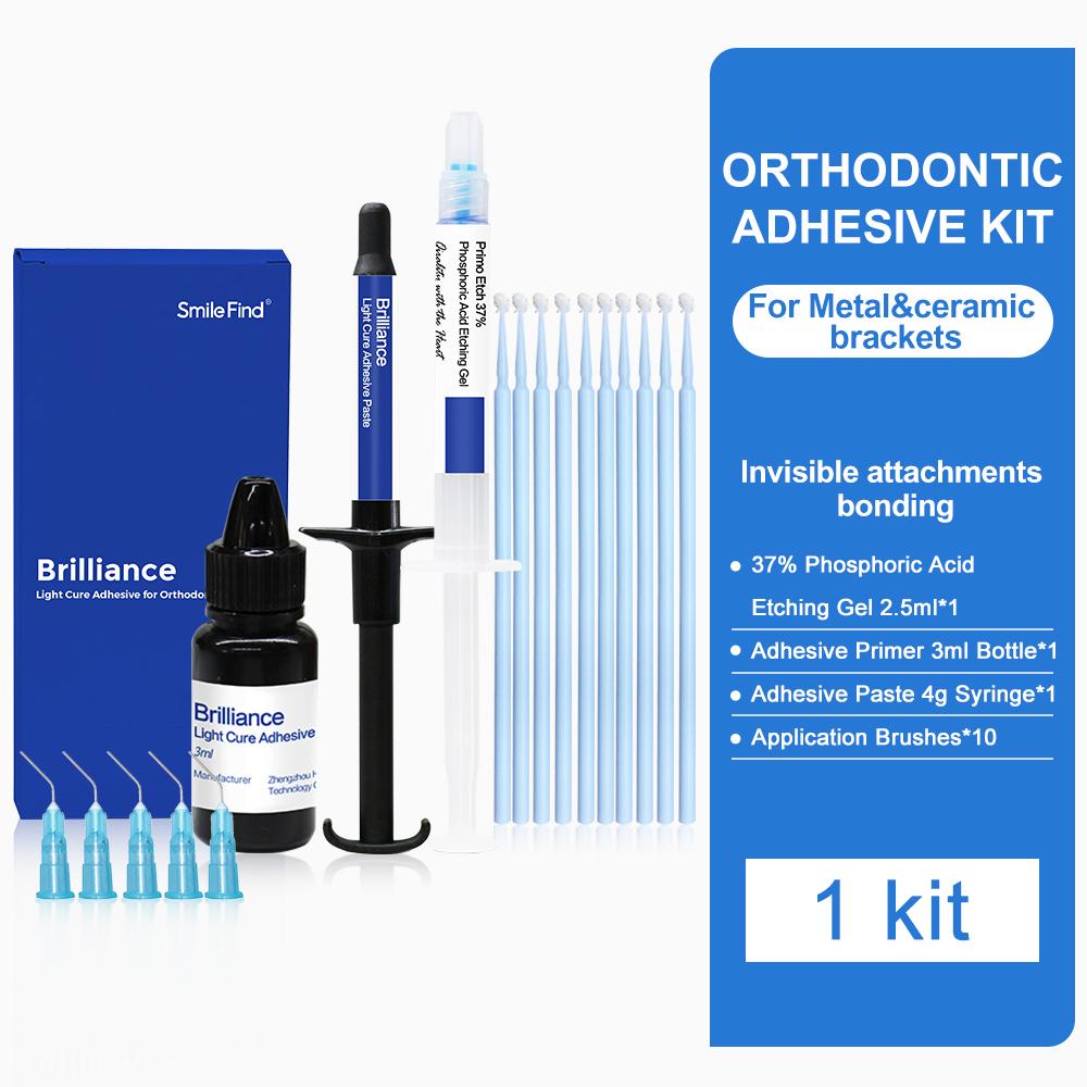 

Набор стоматологических ортодонтических клеев Светоотверждаемый клей Металлические керамические брекеты Невидимое крепление Стоматологические инструменты Материалы для стоматолога