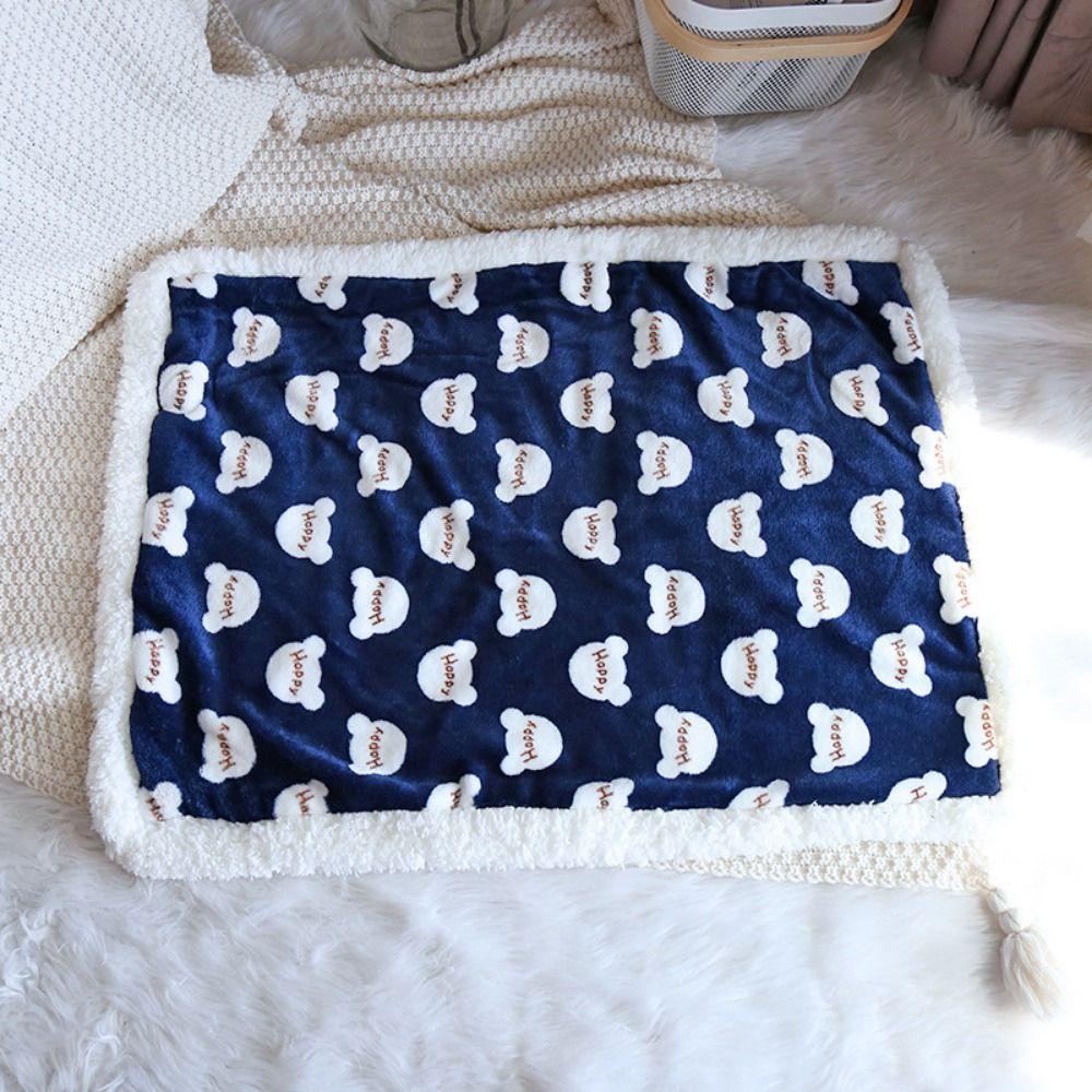 Soft Cat Warm Blanket Thickened Pet Sofa Blanket Practical Puppy Bed Mat for Dogs Cats