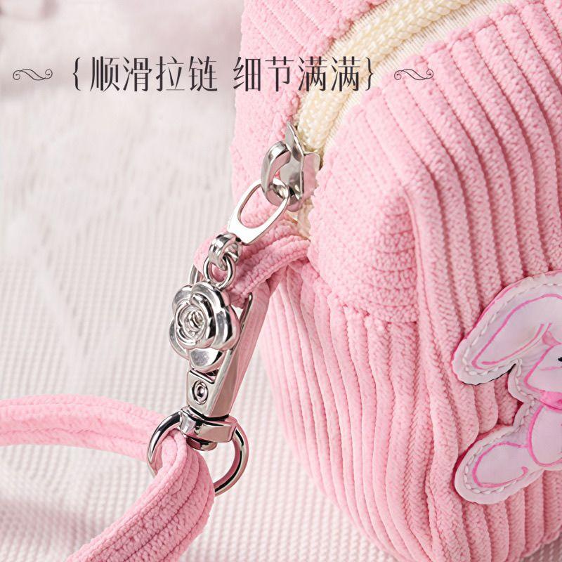 Anime Style Plush Messenger Bag Student Portable Stationery Pouch Creative Gift For Friends