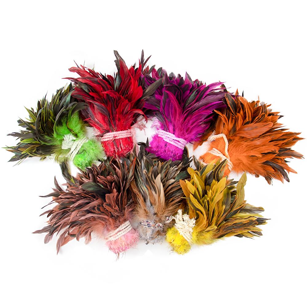 100Pcs Red Rooster Chicken Feathers Trims for Costume Party Clothimg Jewelry Making Natural Pheasant Tail 15-20 CM Multicolors