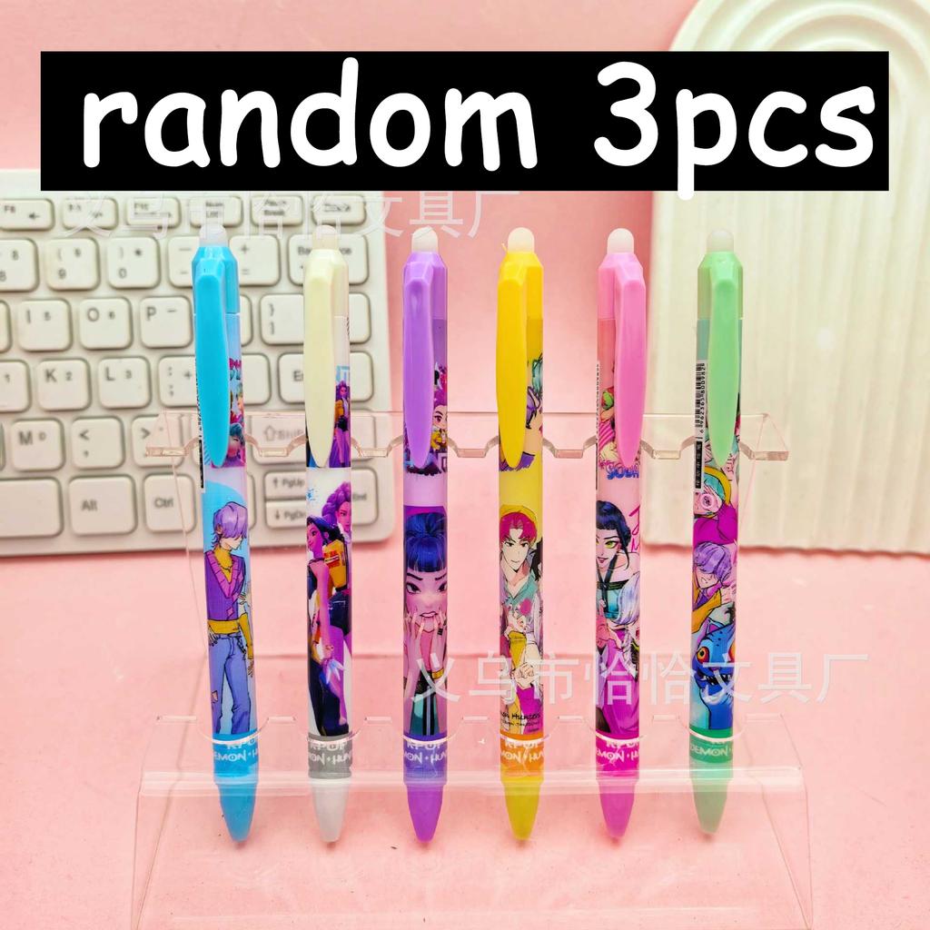 Kpop Lovci démonů Stíratelné tužky Děti Kawaii Rumi Mira Zoey Gelové pero Student Školní potřeby Kancelářské psací pero Dárek k narozeninám