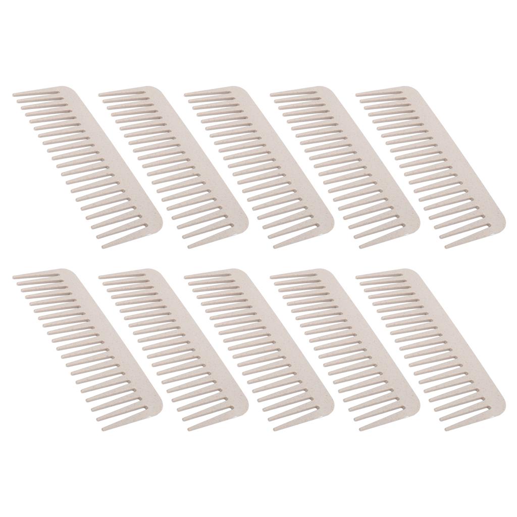10 Pack Wheat Straw Wide Tooth Detangling Comb Easily Detangles Wet Dry Hair Wide Tooth Detangling C