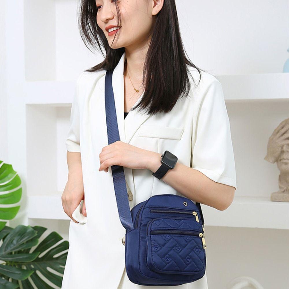 Five-layer Shoulder Bag Four-layer Small Phone Bag Vintage Zipper Crossbody Bag  Girls