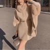 Faux Mink Velvet Coat Womens 2026 Winter New Korean Loose Casual Wool Outerwear Women Long Fur Collar Faux Fur Woolen Jacket