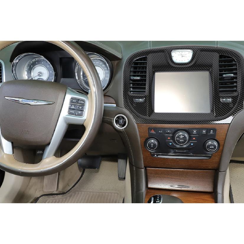 Car Central Control GPS Navigation Panel Decoration Cover Sticker for Chrysler 300/300C 2015-2023 Interior Mouldings Accessories