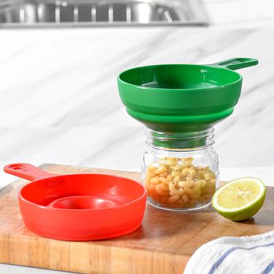 Skládací plastový trychtýř s širokým hrdlem z PP na plnění džemů a cukru s velkým průměrem