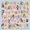 60PCS Q-version Magic Cute Girl Graffiti Stickers for Helmet Bicycle Hand Account Pencil Case Decals