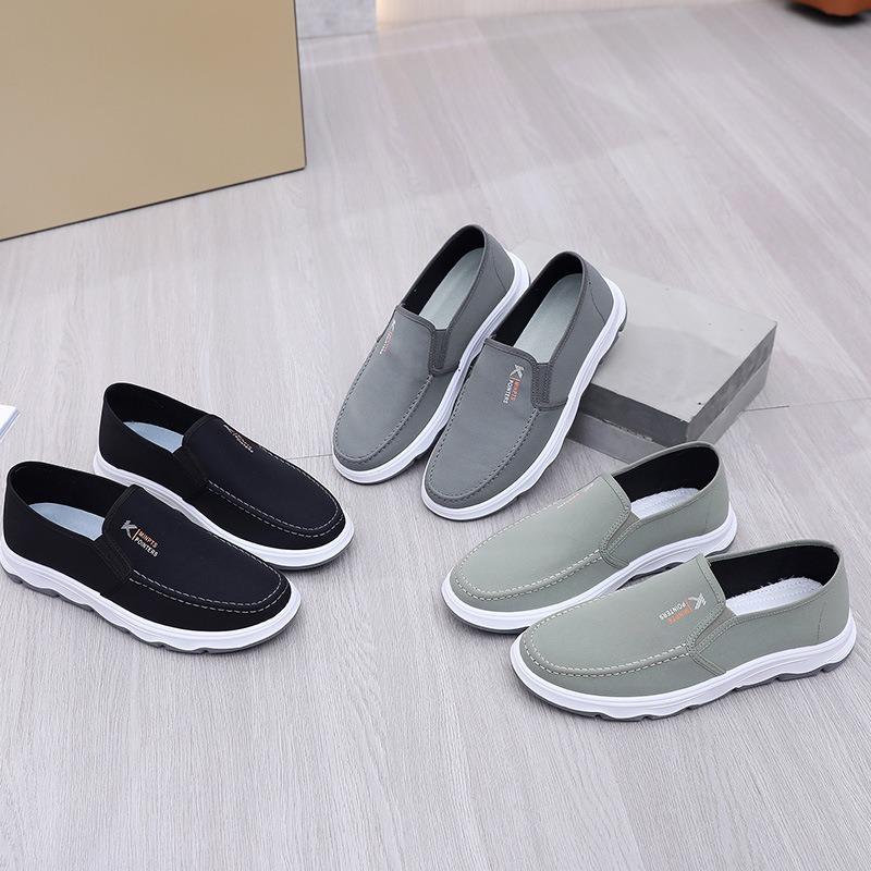 Men's spring and autumn cloth surface pedal old Beijing casual fashion dad shoes non-slip and lightweight medium and old lazy shoes