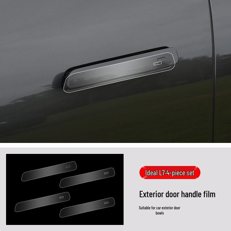 Ideal L7 Car Door Protection Stickers: Custom-Cut TPU Transparent Film for Door Triangle Area.