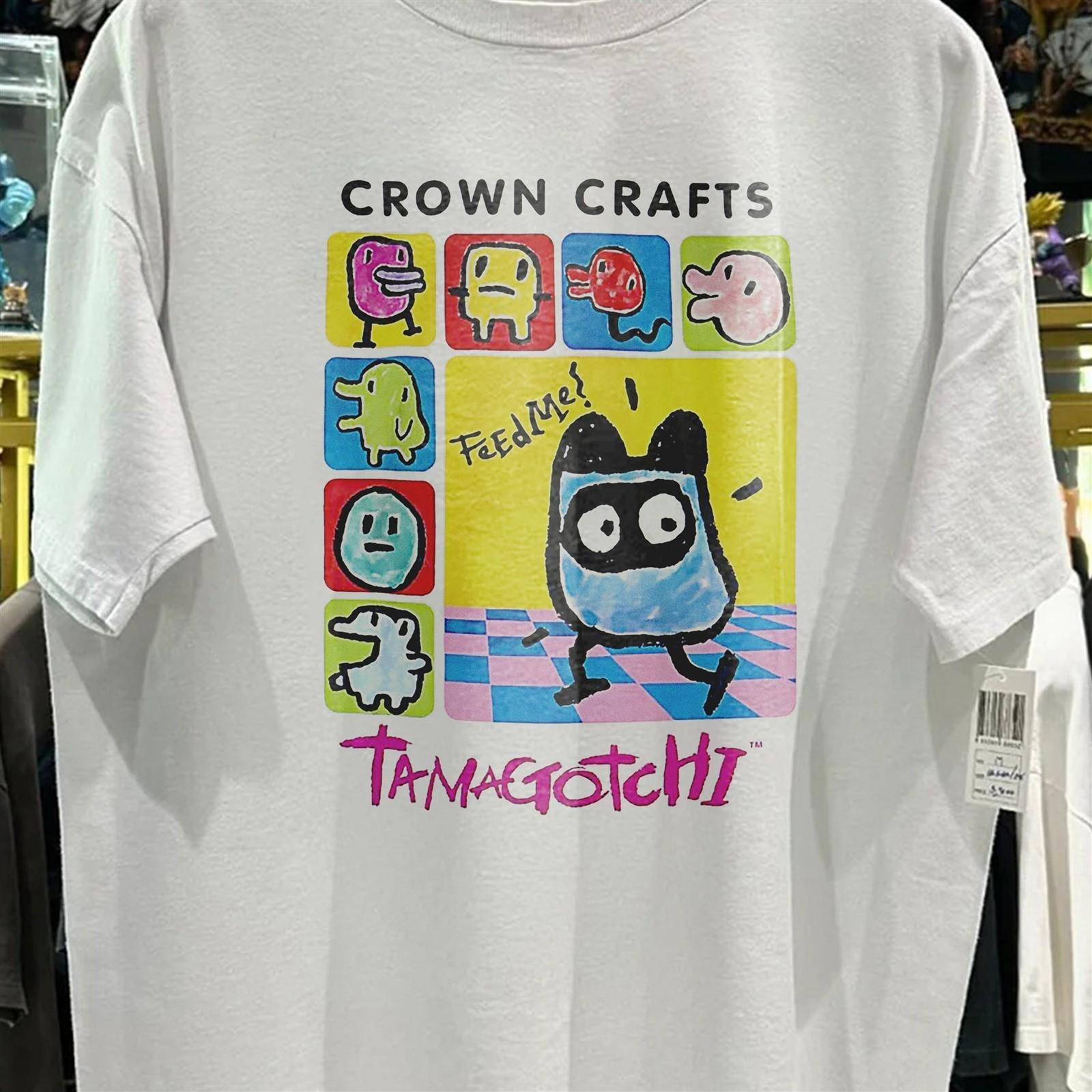 Tamagotchi Crown Craft Promo T-Shirt White XXL XL