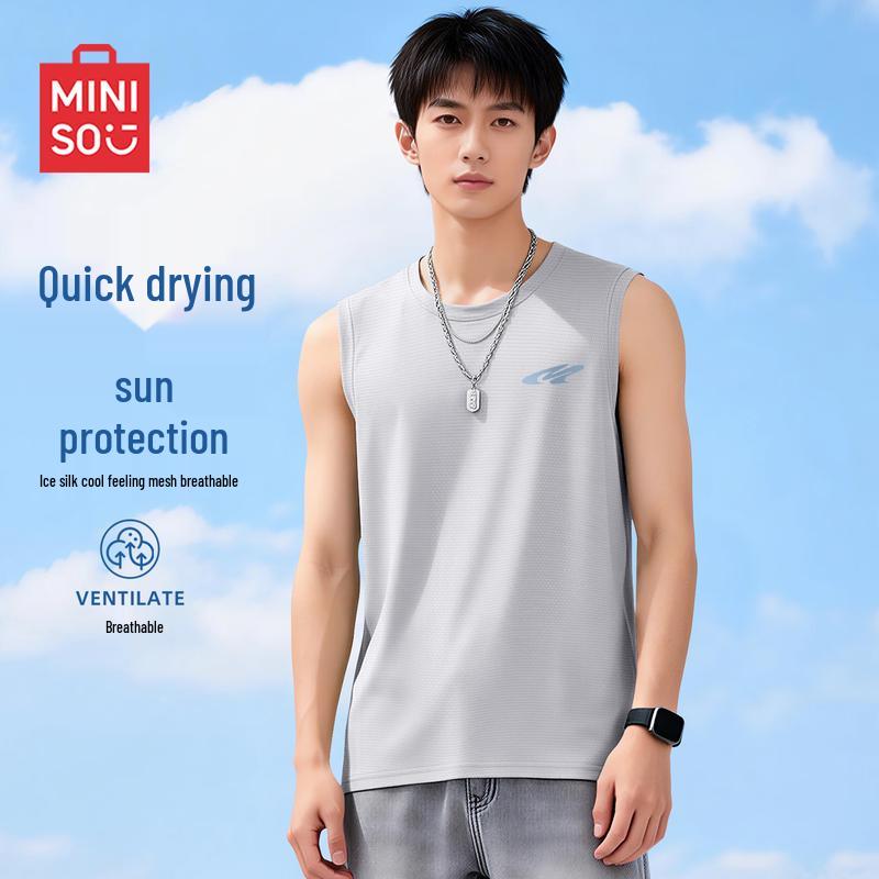 MINISO Men s Quick-Dry Breathable Sleeveless Sports Vest 3XL