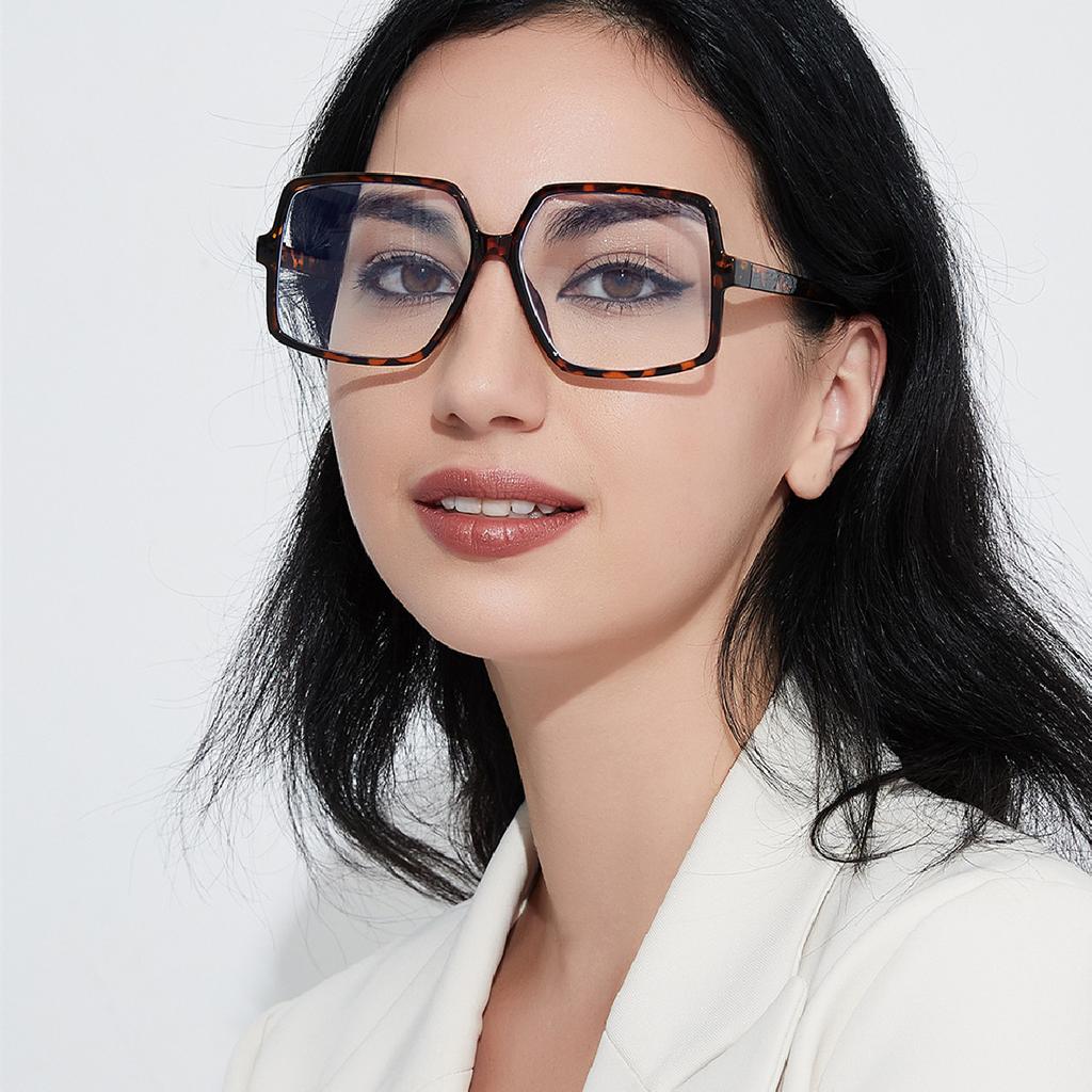 Glasses 95172 Square Large Frame Trend Flat Mirror