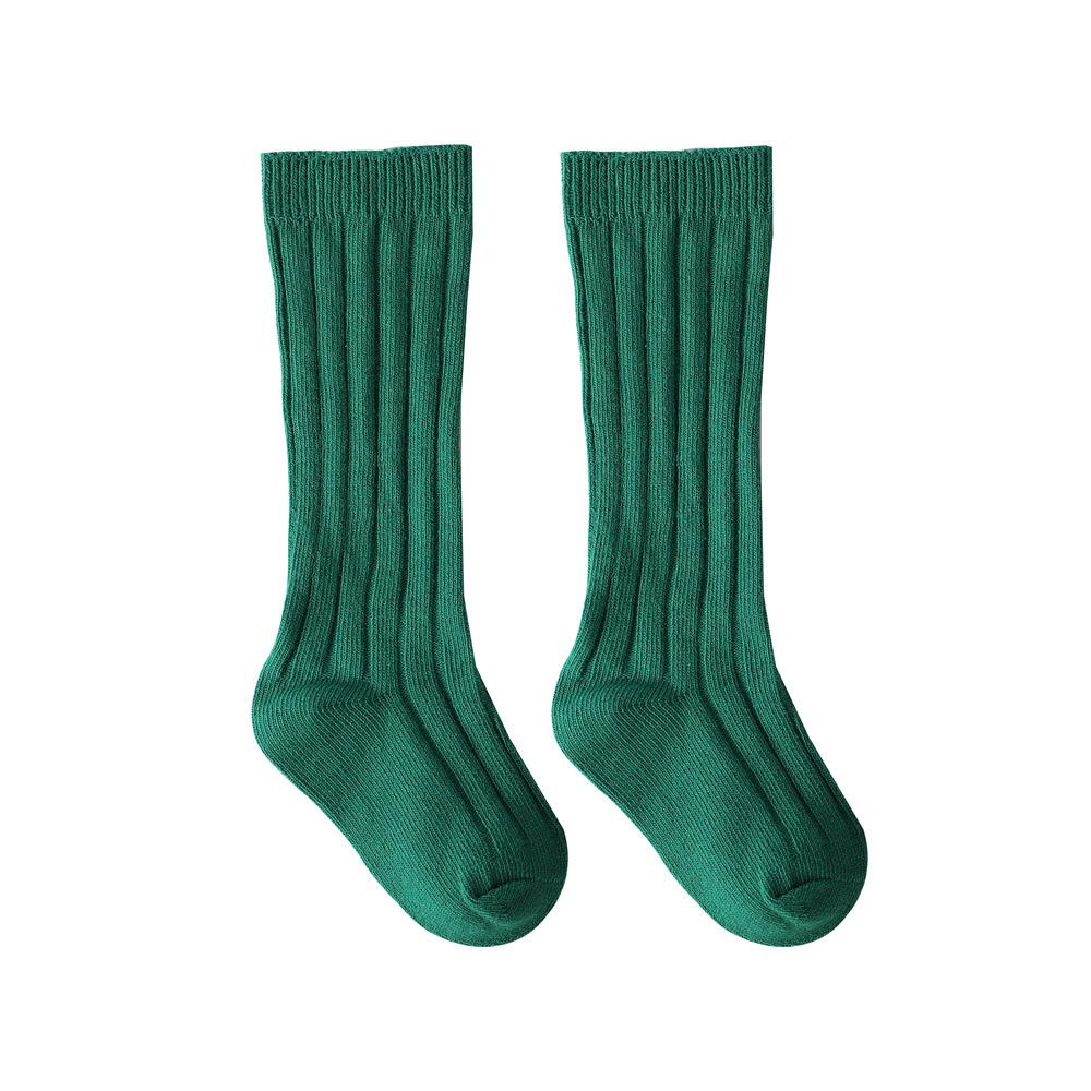 Trendy Spanish Children's Solid Color Mid-Long Socks for Babies, Students, and Sports Enthusiasts