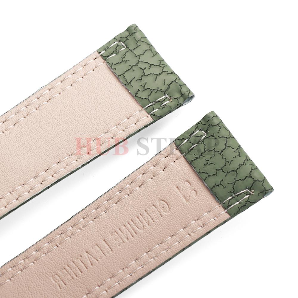 18/20/22mm Leather Strap Crack Pattern Soft Retro Watch Band for Omega Universal Waterproof Sport Wristbelt Bracelet Accessories