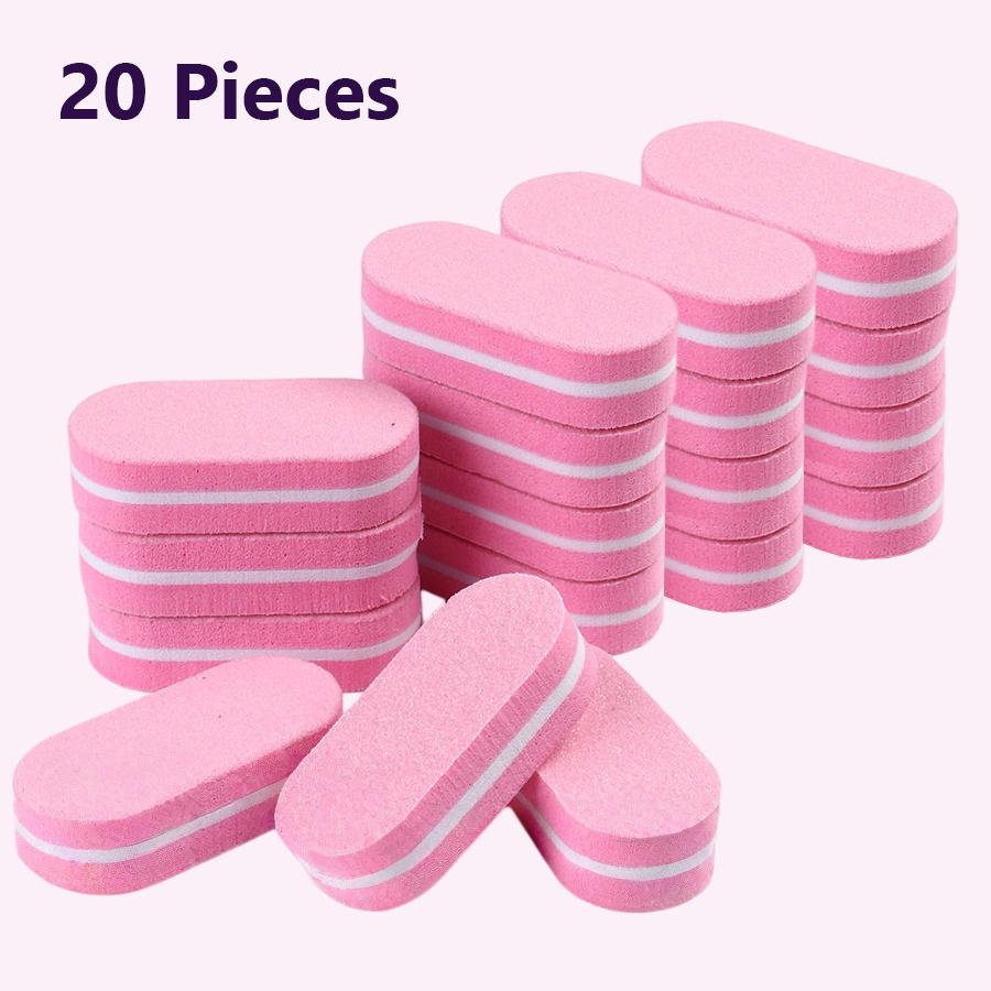 10/20Pcs Mini Nail Buffer Block Sponge Files, Double Color Buffing Sanding File Pedicure Manicure Tool Acrylic Gel Salon Supplies Accessories