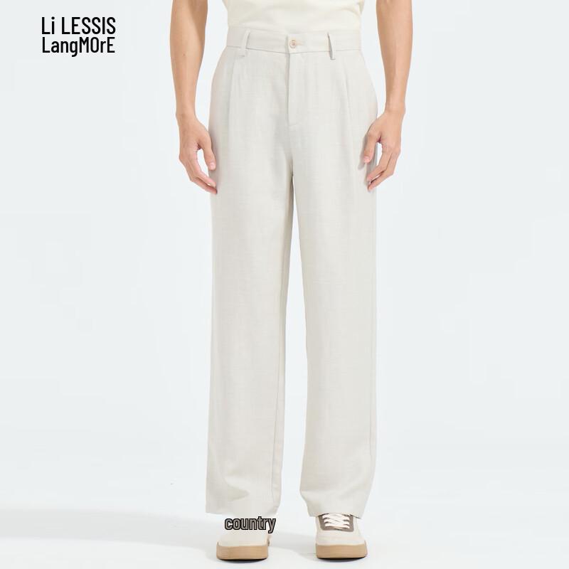 Lilanz Men s Italian Cotton Linen Breathable Straight-Leg Casual Pants 86