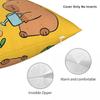 Cute Kapibara Capybara Pillow Case Cartoon Cushion Cover Soft Custom Pillow Cover Vintage Pillowcases For Sofa Home Decorative